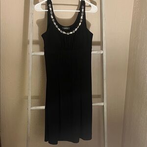 Dress Barn Black Midi Dress with Silver Accents